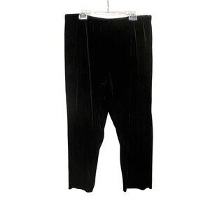 Alfred Dunner Womens Classic Fit Tapered Leg Stretch Black Velvet‎ Pants 18W